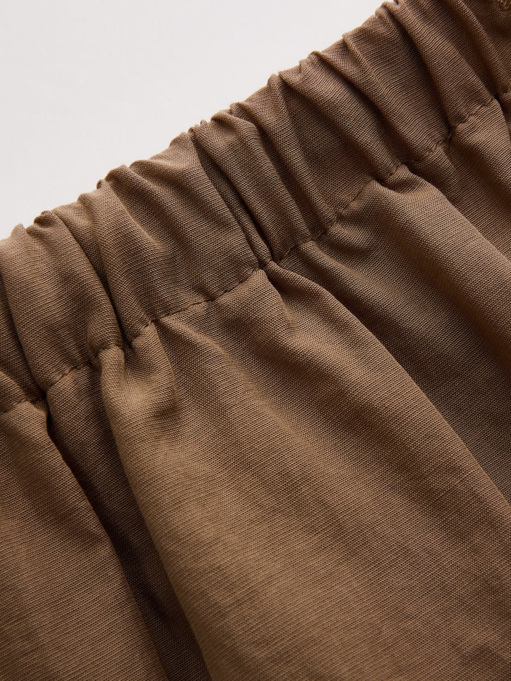 Commense Semi-Sheer Halter Neck Top & Wide Leg Pants Set - Brown - Picture 11 of 11